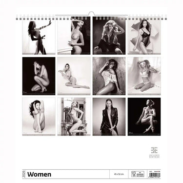 Nude black-and-white Calendar A2 2026+ free 2025 calendar